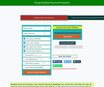 Randompasswordgenerator.us(Random Password Generator) Screenshot