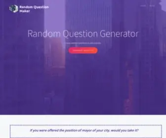 Randomquestionmaker.com(Random Question Generator) Screenshot