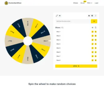 Randomspinwheel.com(Random Spin Wheel) Screenshot