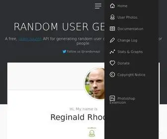 Randomuser.me(Random user generator) Screenshot
