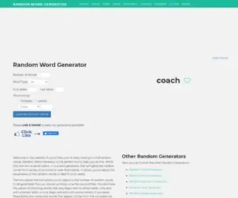 Randomwordgenerator.com(Random Word Generator) Screenshot