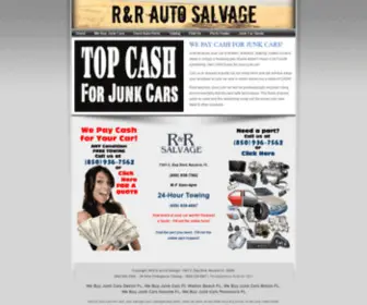 Randrsalvage.com(We Buy Junk Cars) Screenshot