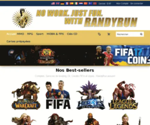 Randyrun.fr(WoW gold) Screenshot