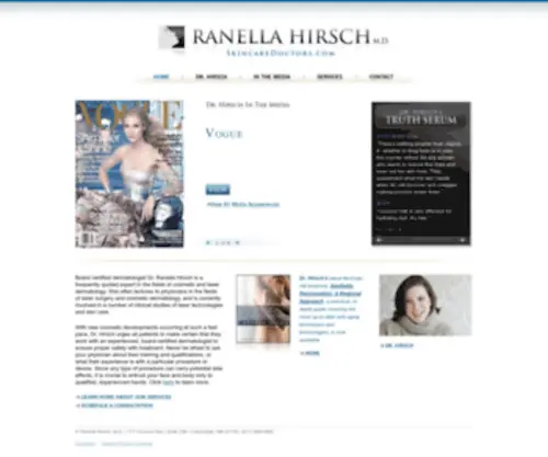 Ranellahirsch.com(Board certified dermatologist Dr. Ranella Hirsch) Screenshot