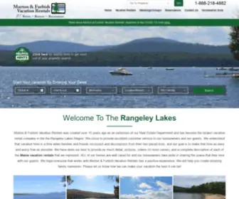 Rangeleyrentals.com(Rangeley Maine Vacation Rentals by Morton & Furbish) Screenshot