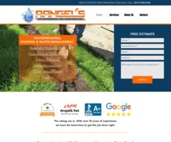 Rangelswaterproofing.com(Rangel's Waterproofing and Construction) Screenshot