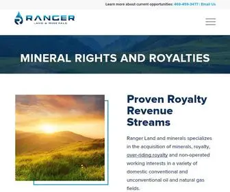 Rangerminerals.com(Ranger Land and Minerals) Screenshot