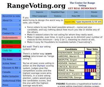 Rangevoting.org(Center for Range Voting) Screenshot