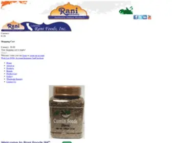 Ranifoodsinc.com(Rani Foods INC) Screenshot