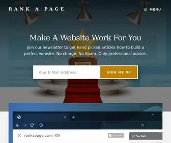 Rankapage.com(Rank A Page) Screenshot