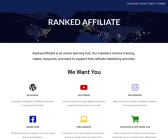 Rankedaffiliate.com(Best Affiliate Marketing Course & Training) Screenshot