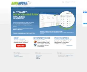 Rankhound.com(Automated rank tracking for your website) Screenshot