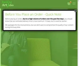 Ranking-Articles.com(Article Writing Services) Screenshot