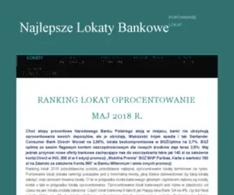 Rankinglokat.eu(Lokaty bankowe porównanie ofert) Screenshot