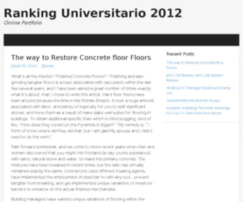 Rankinguniversitario2012.com(Rankinguniversitario 2012) Screenshot