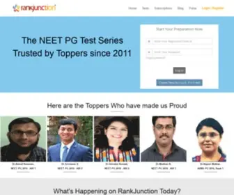 Rankjunction.com(Practice and Live tests of NEET PG entrance exam on rankjunction) Screenshot