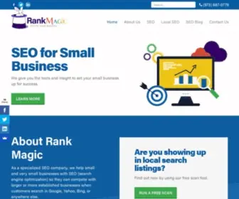 Rankmagic.com(SEO for Small Businesses) Screenshot