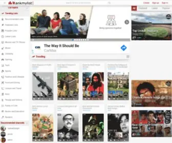 Rankmylist.com(Rankmylist) Screenshot
