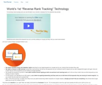 Rankreveal.com(RankReveal Reverse Rank Tracking for SEO) Screenshot