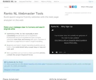 Ranks.nl(Ranks NL Webmaster Tools) Screenshot