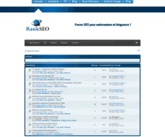 Rankseo.fr(Rank SEO: Forum référencement) Screenshot