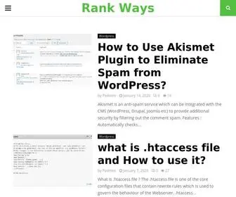 Rankways.com(Discuss about WordPress) Screenshot