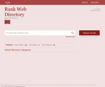 Rankwebdirectory.com(Rankwebdirectory) Screenshot