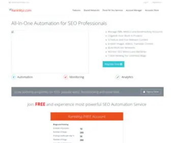 Rankwyz.com(All-In-One Automation for SEO Professionals) Screenshot