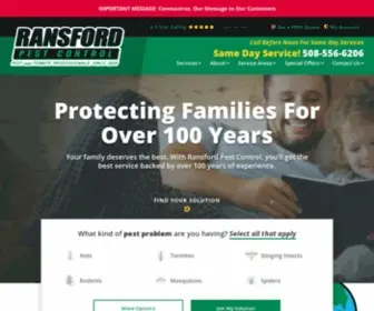 Ransfordpc.com(Pest Control Exterminators in Massachusetts) Screenshot