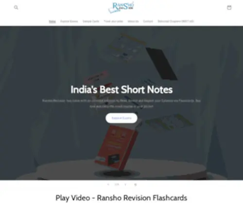 Ransho-Revision.com(India's Best Short notes for Entrance Exams) Screenshot