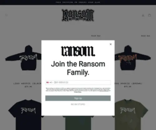 Ransomclothing.co(Ransomclothing) Screenshot