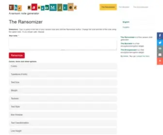 Ransomizer.com(The Ransomizer) Screenshot