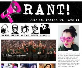 Rantchick.com(A Pop Culture Blog) Screenshot