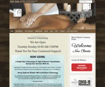 Raorganicspa.com(Day spa Los Angeles) Screenshot