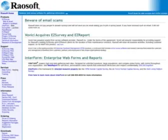 Raosoft.com(Survey software tools for online surveys) Screenshot