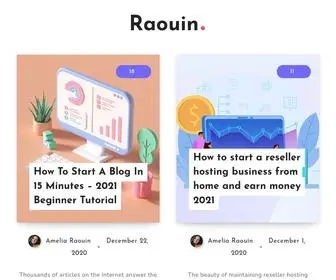 Raouin.com(Start a Successful Blog) Screenshot