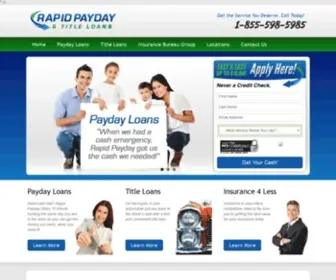 Rapid-Payday.com(Rapid Payday & Title Loans Home) Screenshot