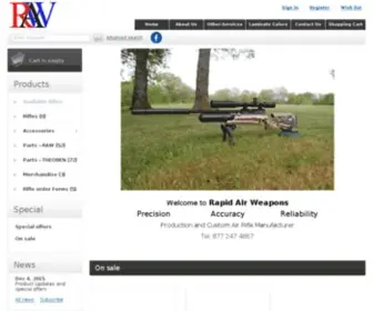 Rapidairweapons.com(Rapid Air Weapson Airguns) Screenshot