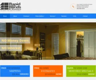 Rapidblinds.com(Plantation Shutters & Blinds) Screenshot