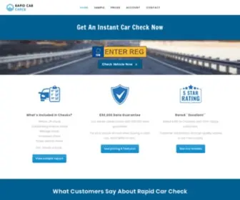 Rapidcarcheck.co.uk(Vehicle check) Screenshot