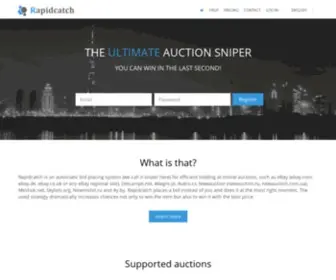 Rapidcatch.com(The ultimate auction sniper for eBay) Screenshot