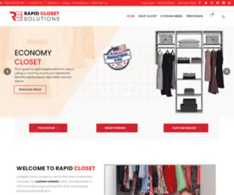 Rapidcloset.com(Custom Closets & Organizers) Screenshot