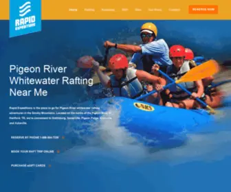 Rapidexpeditions.com(Rapid Expeditions Pigeon River Whitewater Rafting) Screenshot