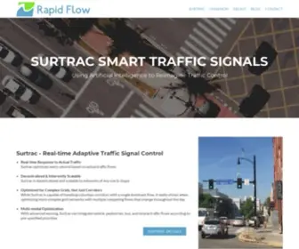 Rapidflowtech.com(Surtrac Smart Traffic Signals) Screenshot