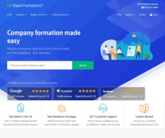 Rapidformations.co.uk(Company Formation and Registration £12.99) Screenshot