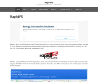 Rapidfs.org(Official Login Portal at www.rapidfs.com) Screenshot