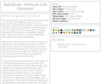 Rapidgrab.pl(FREE Premium Link Generator) Screenshot