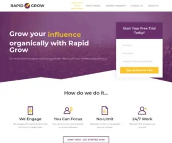 Rapidgrow.io(Grow Instagram Account) Screenshot