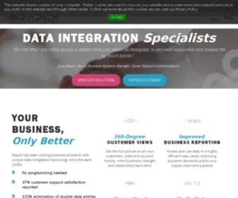 Rapidionline.com(Data integration tools that help you do business better) Screenshot