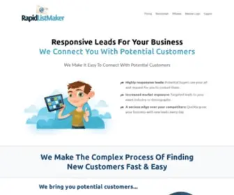 Rapidlistmaker.com(MLM Leads & Email Leads) Screenshot
